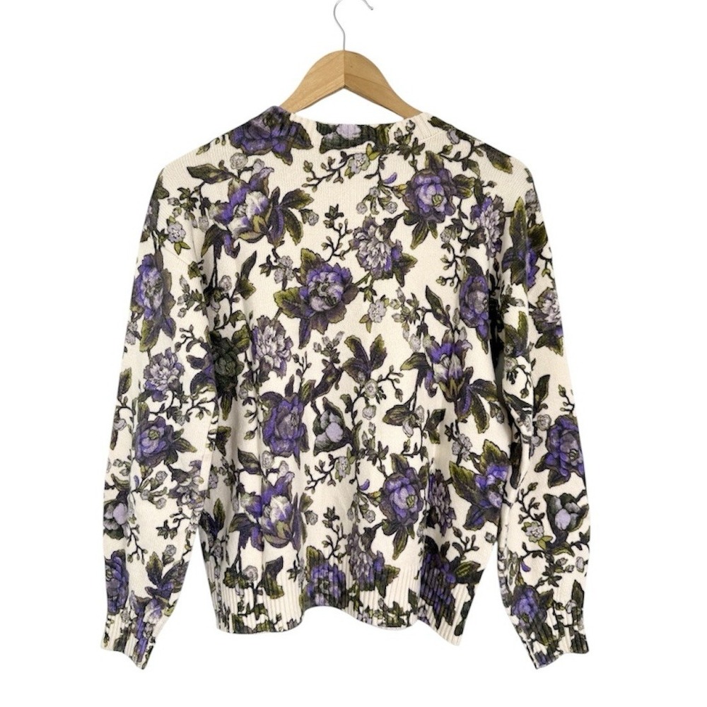 LOFT Floral Blouson Sleeve Sweater XS NWT - Picture 6 of 7